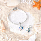 Blue Dolphin Mother & Baby Dangle Charm