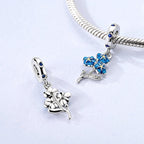 Blue Forget-Me-Not Flower Dangle Charm