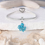Blue Octopus Dangle Charm