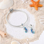 Blue Seahorse Dangle Charm