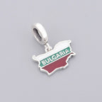 Bulgaria Map Dangle Charm
