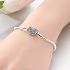 Butterfly Heart Snake Chain Bracelet