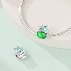 Chameleon on Green Apple Charm
