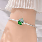 Chameleon on Green Apple Charm