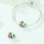Colorful Hummingbird & Bloom Charm