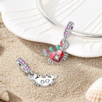 Crab with Heart Shell Dangle Charm