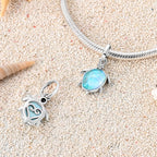 Crystal Sea Turtle Charm