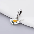Cyprus Island Flag Dangle Charm