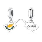 Cyprus Island Flag Dangle Charm