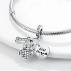Dog Best Friend Paw and Bone Dangle Charm