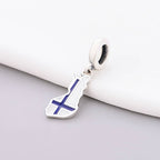 Finland Map Flag Dangle Charm