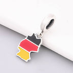 Germany Map Flag Dangle Charm