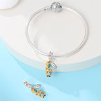 Giraffe with Leaves Dangle Charm