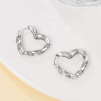 Glittering Striped Hoop Earrings