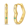 Gold Heart Hoop Earrings