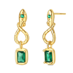 Gold Knot Drop Earrings