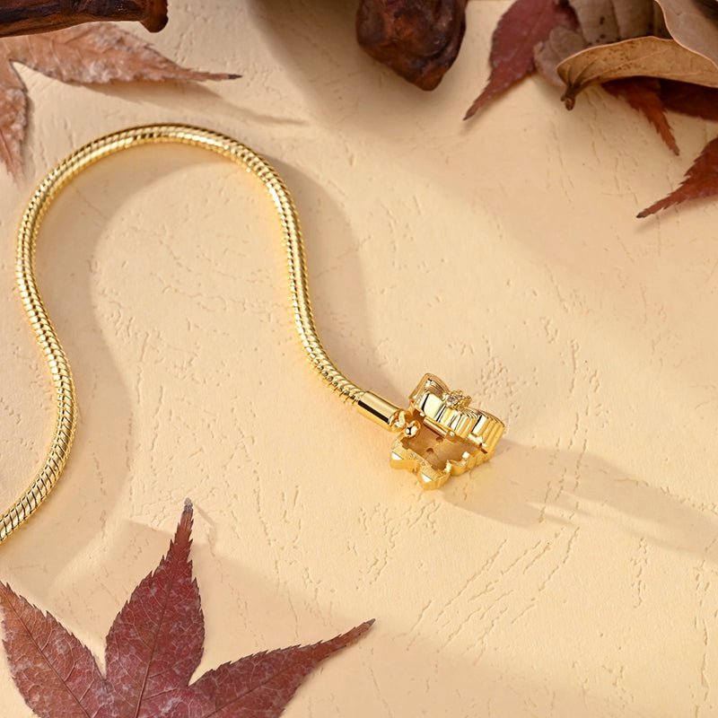 Golden Butterfly Clasp Snake Chain Bracelet