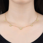 Golden Butterfly Station Necklace