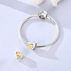 Golden Dog with Heart High-Five Charm