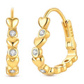 Golden Heart Hoop Earrings