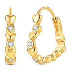 Golden Heart Hoop Earrings