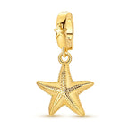 Golden Starfish Dangle Charm