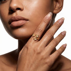 Golden Triple Butterfly Adjustable Ring