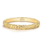 Golden Vintage Filigree Band Ring