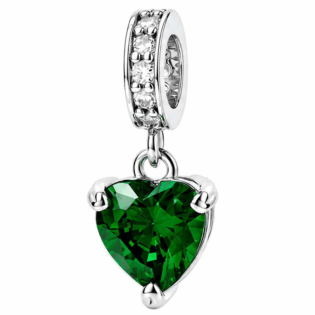 Heart Birthstone Dangle Charm