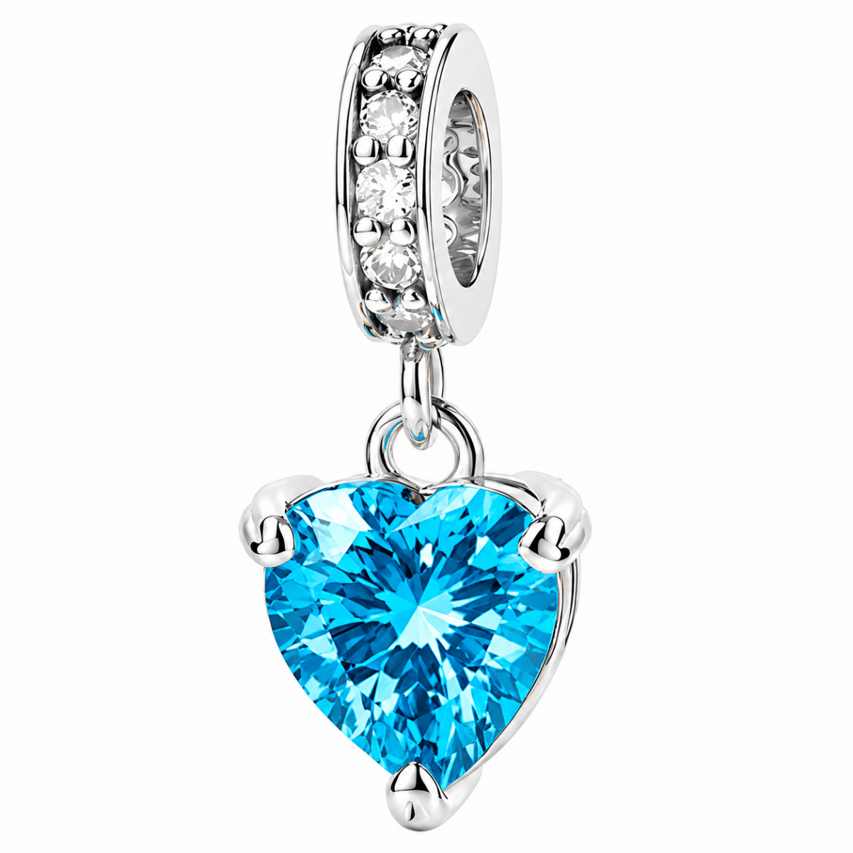 Heart Birthstone Dangle Charm