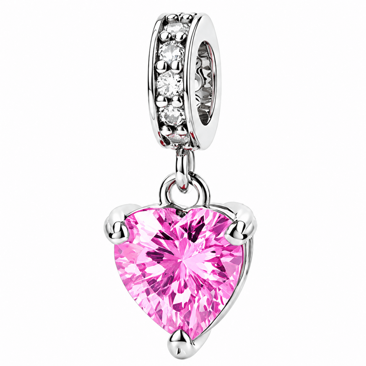 Heart Birthstone Dangle Charm