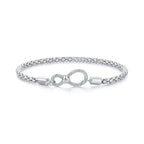 Infinity Clasp Woven Charm Bracelet