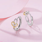 Interlocking Heart Duo Hoop Earrings