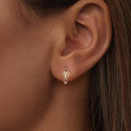 Interlocking Heart Duo Hoop Earrings