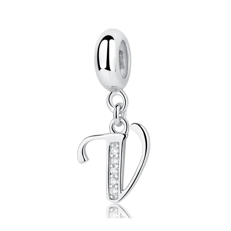 Elegant Cursive Letter A~Z Alphabet Charm