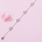 Linked Hearts Silver Bracelet