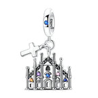 Milan Cathedral with Cross Dangle Charm