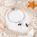 Orca Whale Mother & Baby Dangle Charm
