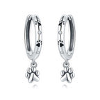 Paw Print Hoop Earrings