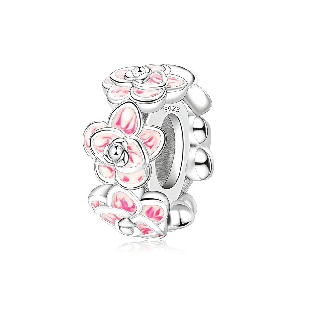 Pink Blooming Flower Charm