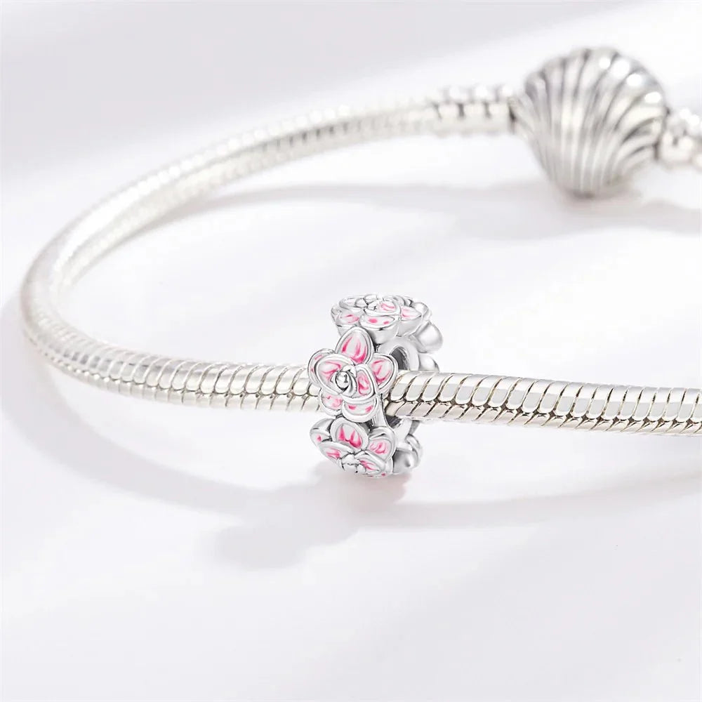 Pink Blooming Flower Charm
