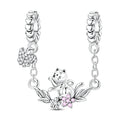 Playful Cat with Butterfly Safety Chain Charm