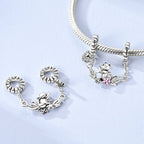 Playful Cat with Butterfly Safety Chain Charm