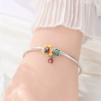 Plumeria Flower, Leaf & Ladybug Charm