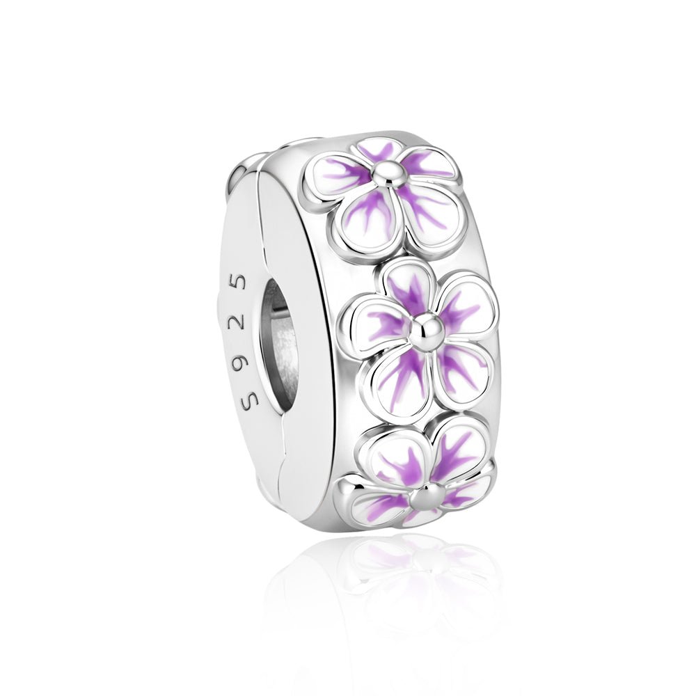 Purple Blossom Clip Charm