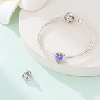 Purple Orchid Flower Charm