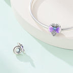 Purple Orchid Flower Charm