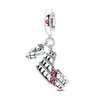 Roman Colosseum with Gladiator Dangle Charm