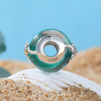Sea Turtle with Ocean Wave Murano Charm