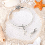 Silver Dolphin Dangle Charm